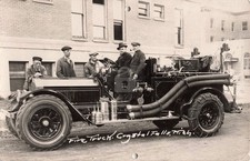Fire Truck. Crystal Falls MI Michigan RPPC Photo Postcard COPY
