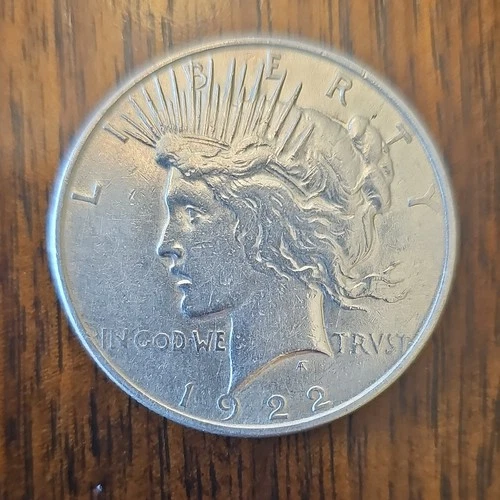 1922 Peace Dollar $1 Silver Coin Circulated Business Strike 0.9 Fineness