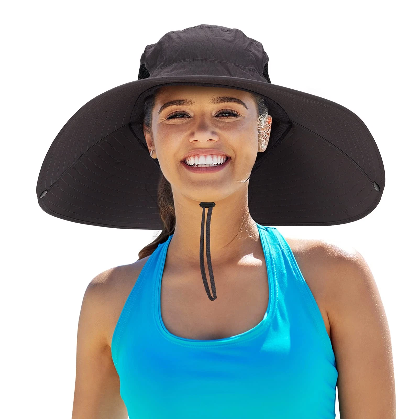 Women Super Wide Brim Sun Hat UPF50+ Waterproof Bucket Hat for Fishing, Hikin...