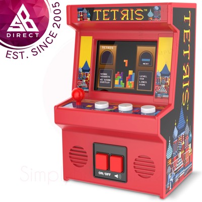Basic Fun 09676 Arcade Classics Tetris Mini Handheld Spiel mit TFT Bildschirm