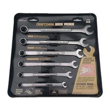 Vintage Craftsman 6-Pc Quick Wrench Set SAE 9 42356 5/16"- 5/8" Extra Long USA