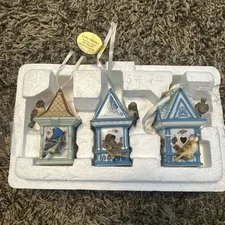 The Bradford Editions 2000 Home Is Where The Heart Is Porcelain 3 Birdhouses.