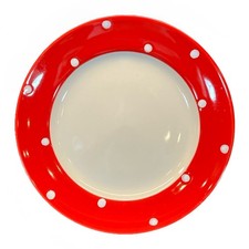 Spode Baking Days Red With White Polka Dots salad Plate 7 3/4”