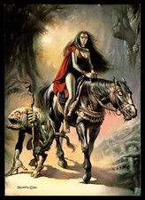 Comic Images Boris Fantasy Art Exotic Card # 26 Witch and Her Familiar Horse