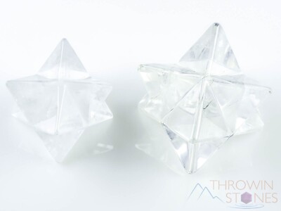 CLEAR QUARTZ Crystal Merkaba - Star, Sacred Geometry, Metaphysical
