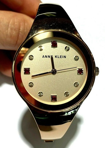 Anne Klein Limited Edition Diamond & Rubin Rosa Tonarmreif Uhr Y121E - Bild 2 von 7
