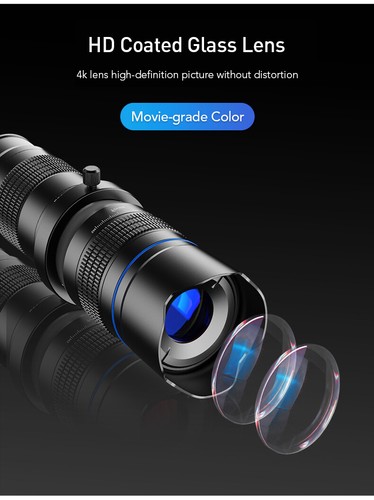 APEXEL HD Metal 20-40x zoom Optic monocular telephoto phone camera lens Tripod - Picture 3 of 13