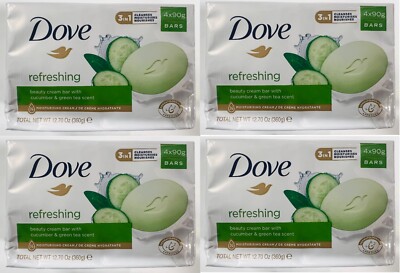 4 x DOVE Refreshing Beauty Cream Bar 4 x 90 (16 Riegel insgesamt)