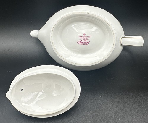 Royal Doulton England Fairmont Hotels Resorts Oval Teapot Bone China - Picture 16 of 18
