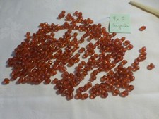 lot de 300 PERLES  en verre vintage artisanale rouge pour déco