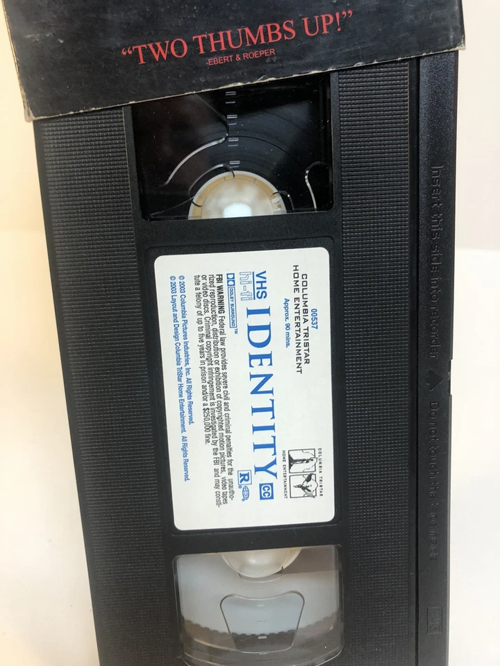 IDENTITY VHS Horror Thriller Cusack - Imagem 3 de 3