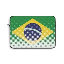 Custom Brazilian Flag - Flag of Brazil Laptop Sleeve