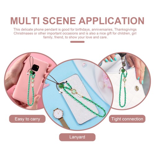 3 Pcs Mobile Phone Straps Beads Decoration Acessory Crystal Wrist - 第 7/12 張圖片