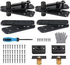 Heavy Duty Hidden Door Hinge Set - 360° Pivot, 570Lbs Capacity, 2 Pcs