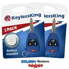 2x New Keyless Entry Remote Car Key Fob for Jeep Dodge Chrysler OHT692427AA Blue