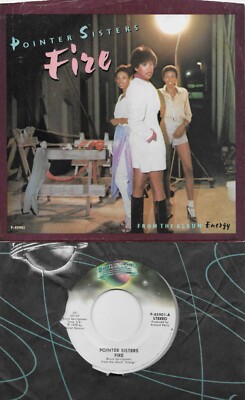 POINTER SISTERS  Fire / Love Is Like...  45 with PicSleeve  (SPRINGSTEEN song)