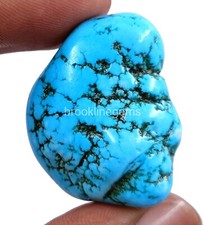 120.00 Ct Natural Tumble Uncut Rough Sky-Blue Turquoise Loose Gemstone 6DJM