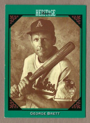 GEORGE BRETT 1993 Studio HERITAGE Insert Card #1 Kansas City Royals Leaf HOF 93