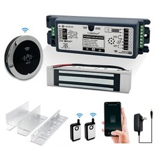 WiFi Access Control Magnetic Lock System with Round Touchless Button and Bracket