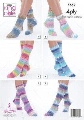 King Cole 4ply Strick Muster Socken Und Dreieckiges Wrap 5662