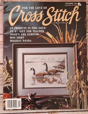 1991 Sep FOR THE LOVE OF CROSS STITCH Teacher's Presents NOAH'S ARK SAMPLER M65