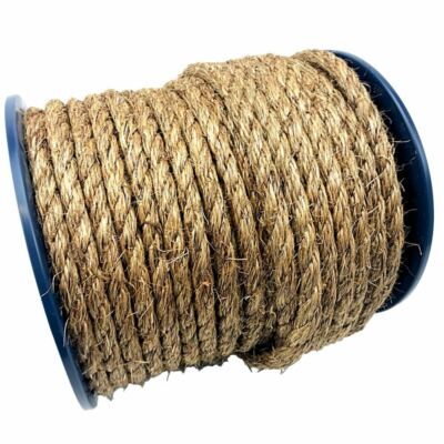 12 mm Klasse 1 natürliches Manila Seil auf einer Rolle Terrassendielen Garten, Boote, Länge wählbar
