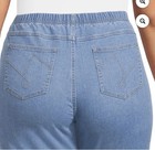 Just My Size Powder Wash Indigo 4 Pocket Pull On Bermuda Shorts Size 2X (18W-20W — photo 9