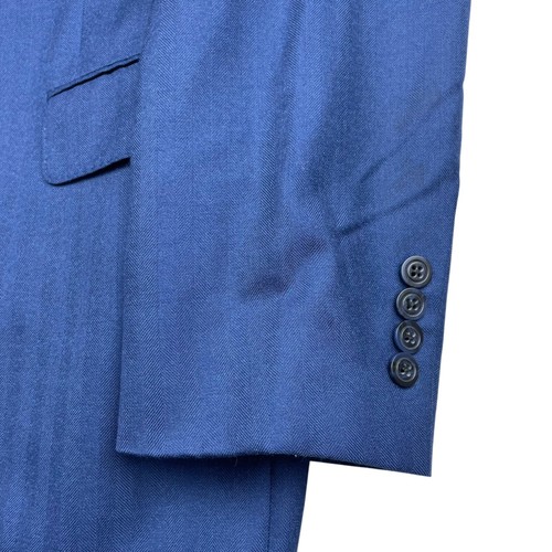 Samuelsohn Men's Cashmere/Silk 2-Button Blazer Blue Stripe • 44L - Picture 4 of 13