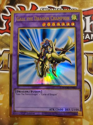 Gaia The Dragon Champion 1st Edition Mago En025 With 2 Extra Cards Ebay