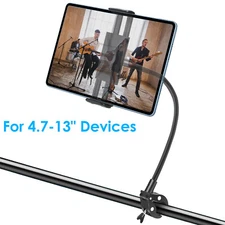 4-13" Tablet Phone Mount for Treadmill Bike 360° Rotation iPad Mic Stand Holder