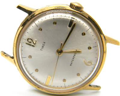 CO mens Vintage 1967 Timex Marlin Dot Dash Manual Gold Plated Watch Works  lot