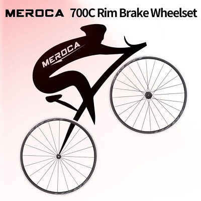 MEROCA 700c Road Wheelset Aluminium Alloy Rim Brake Bicycle Wheel 
