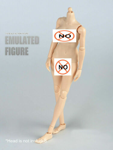 Cuerpo de piel pálida pecho grande 1/6 femenino medio sin costuras flexible para figura muñeca de 12" - Imagen 4 de 11