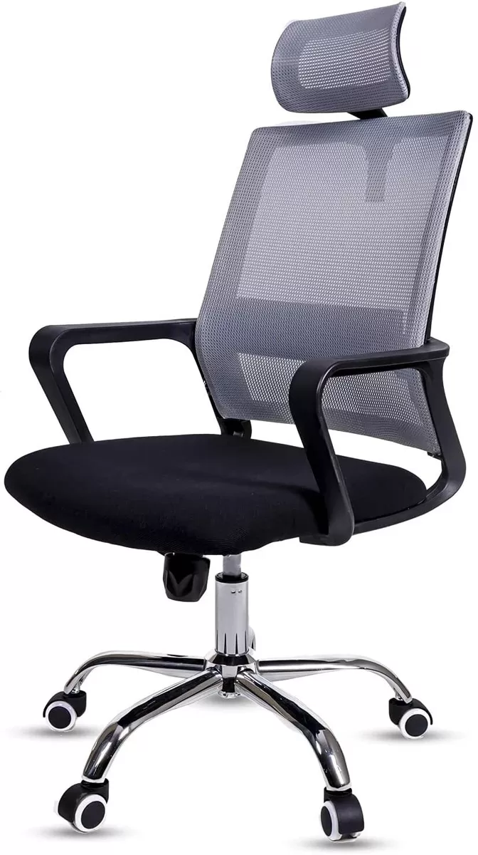 High Back Office Chair with Headrest & Lumbar Support for Bad Back