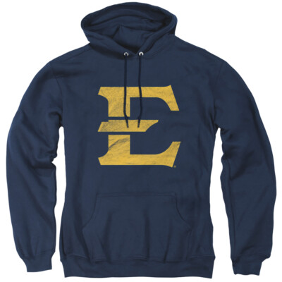 ETSU Adult Pullover Hoodie Distressed Primary, Navy, S-3XL