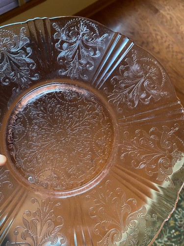Pink Depression Glass Platter 11-1/2" diameter