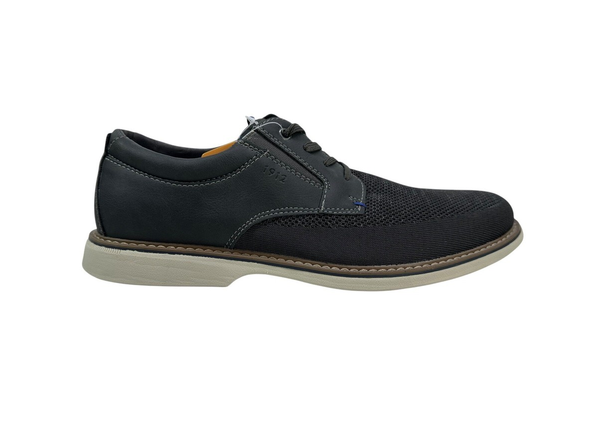 Nunn Bush Men's Shoes Gray Fabric Otto Plain Toe Oxfords Size