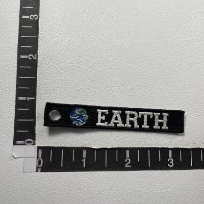 Astronomy Planet EARTH Patch w/ Hole So Can Be Put On Keychain 19AH