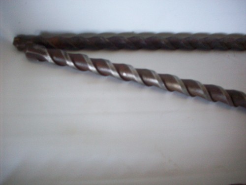 3 Old very long drill bits 60 cm long heavy used - Picture 4 of 5