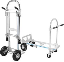 1000 Lbs Aluminum Hand Truck 2 in 1 Heavy Duty Convertible Folding Dolly Cart