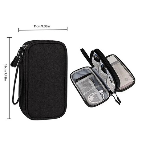 USB Data Cable Organizer Headset Charging Treasure Box Bag - Picture 7 of 15