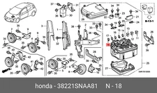 Genuine OE Fuse 38221SNAA81 For Honda 38221S-NAA81