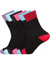 12 PAIRS NON ELASTIC DIABETIC LADIES EASY GRIP LOOSE SOFT TOP RICH COTTON SOCKS