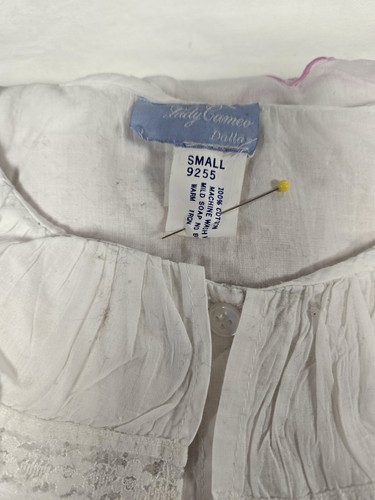 Vestidos Para Teatro Mujer Blanco Algodón Verano Como Teñido 42 Busto - Imagen 5 de 5