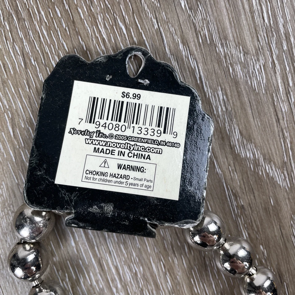 Gargantilla collar cadena bola gruesa Y2K 12 mm 18" cuentas de acero 1/2" gótico retro de colección Foto 4 de 4