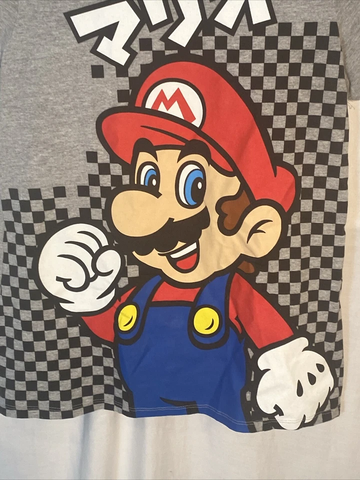 Японская футболка Nintendo Juniors Super Mario размер XL 15/17 для геймеров конькобежцев - Изображение 3 из 4