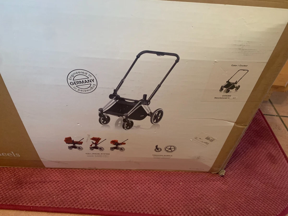Cybex Priam Frame with Trekking Wheels in Chrome SKU 515215309