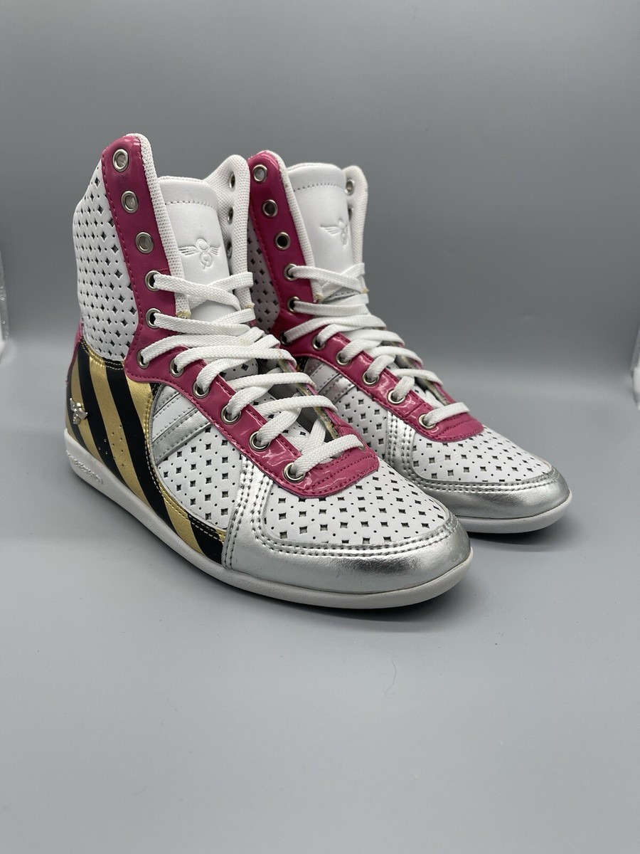 Creative Recreation Galow Hi Pink Gold White Size 6W Preloved NB