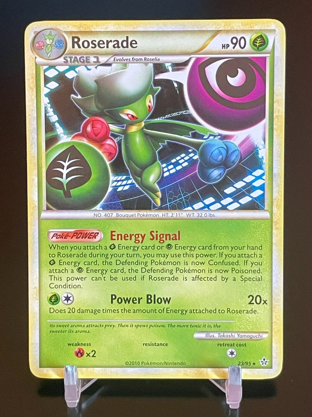 Pokemon Roserade 23/95 HGSS Unleashed Rare NM