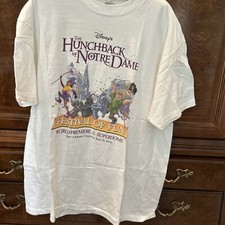 Vintage The Hunchback Of Notre Dame T Shirt 90s Disney Movie Promo Sz XL White